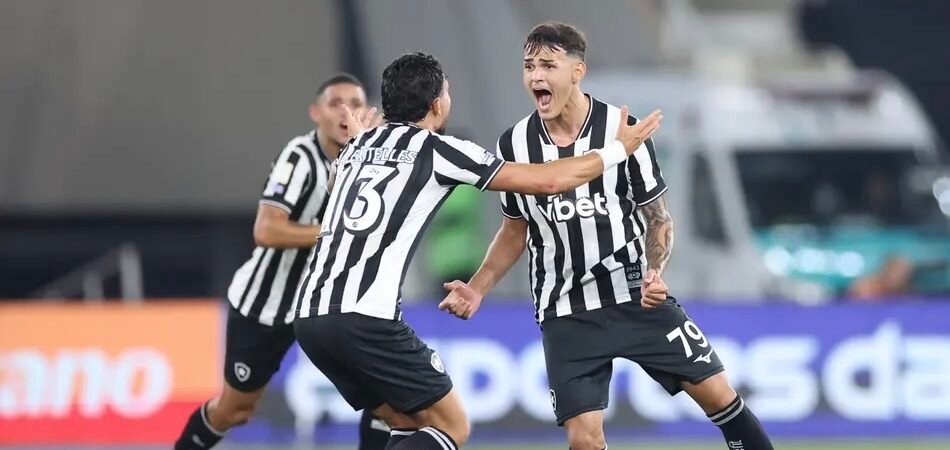 Botafogo sofre, tropeça na própria zaga rival e vence o Santos no apagar das luzes