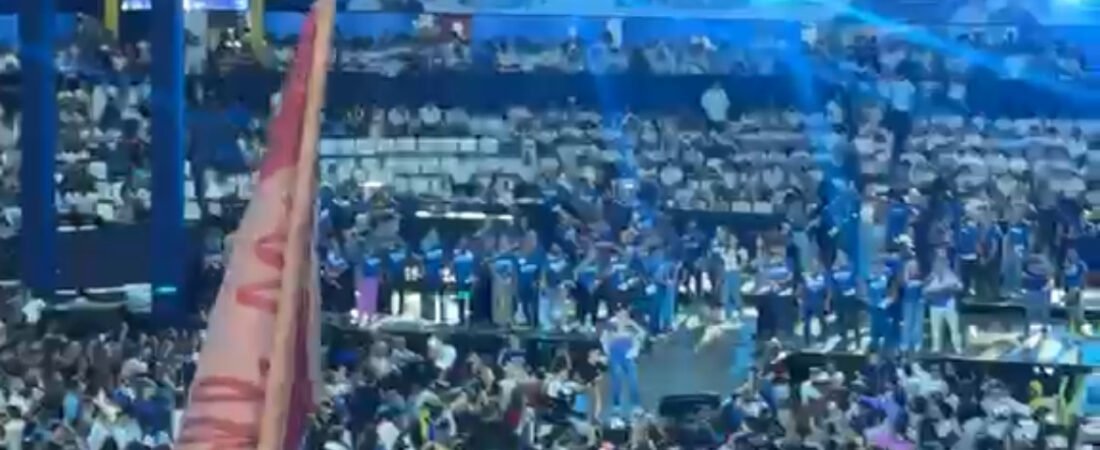 VEJA VÍDEO: Convenção de Roberto Cidade lota Arena Amadeu Teixeira em Manaus nesta terça-feira